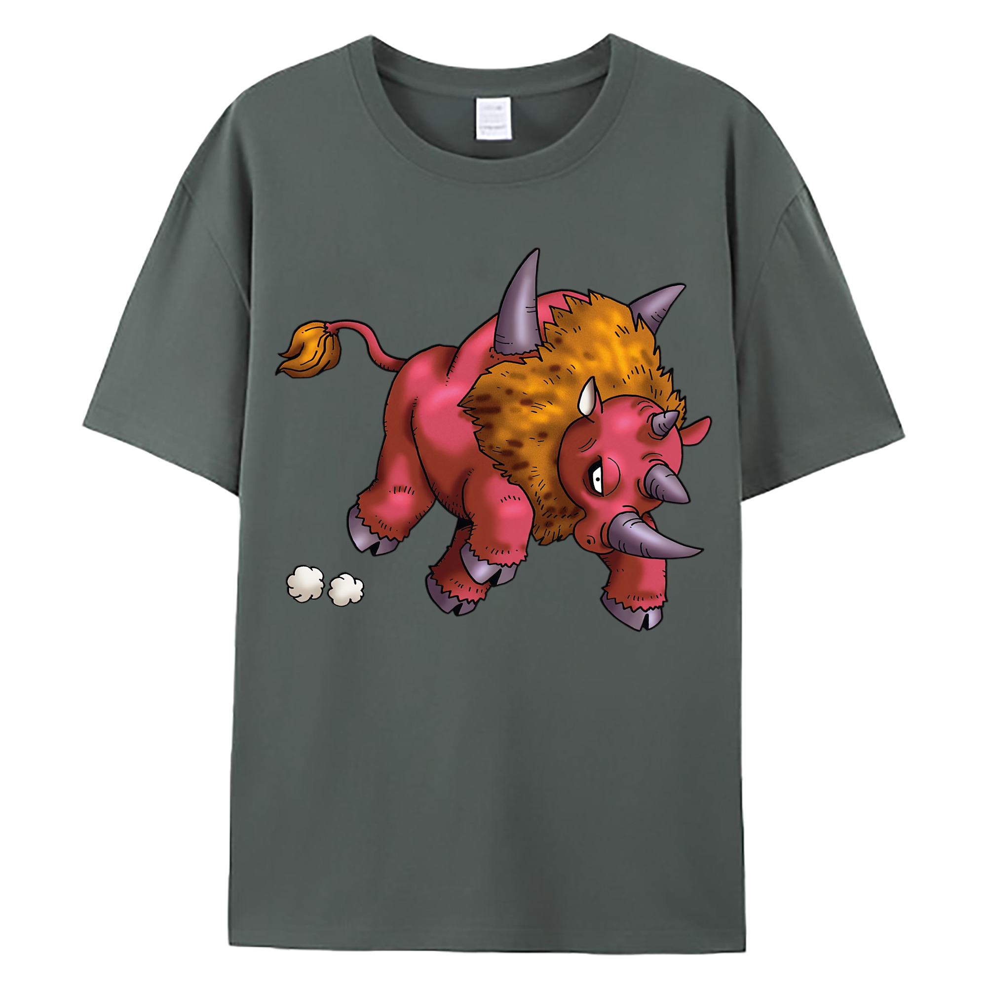 （画像用） ドラゴンクエスト Doragon Kuesuto Dragon Quest 綿100％ メンズ半袖Tシャツ｜肌触りやわらか＆通気性